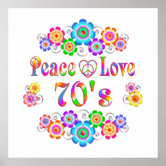 Poster les années 70 amour de la paix