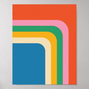 Poster les années 70 géométrique rétro