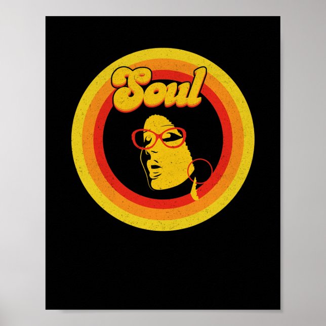 Poster les années 70 Retro Soul Music Gerne Soul Music (Devant)