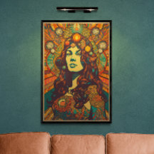 les années 70 Retro Woman Portrait AI Art | Psyché