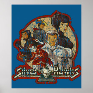 Poster Les années 80 Cartoon Classic SilverHawks The Gang