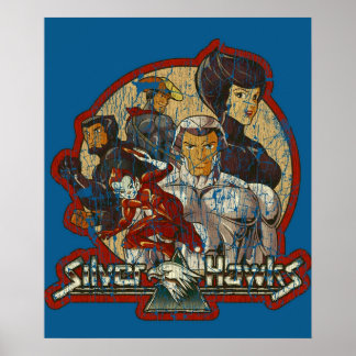 Poster Les années 80 Cartoon Classic SilverHawks The Gang