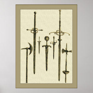 Poster Les armes d'un chevalier