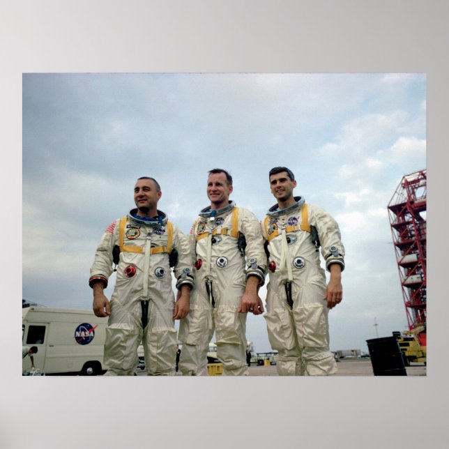 Poster Les astronautes Apollo 1 (Devant)