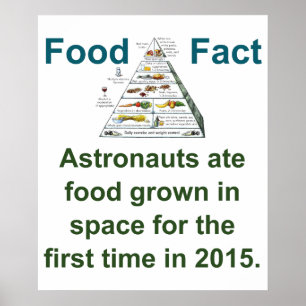 Poster Les astronautes mangent de la nourriture dans l'es