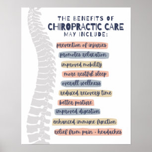 Poster Les avantages des soins chiropratiques peuvent inc