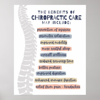 Poster Les avantages des soins chiropratiques peuvent inc