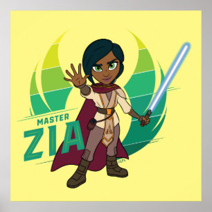 Poster Les Aventures des Jeunes Jedi Maîtresse Zia