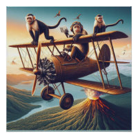 Les aviateurs de singes fantasques à la conquête d