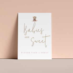 Poster Les Baby showers minimalistes Teddy Bébés sont dou