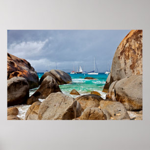 Poster Les Bains, Virgin Gorda, Îles Vierges britanniques