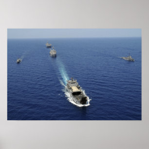 Poster Les bateaux de la Marine de la république des