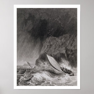 Poster Les bateaux outre de l'île de Walden dans une