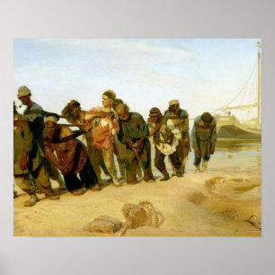 Poster Les bateliers sur le Volga, 1870-73