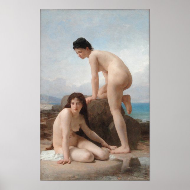 Poster Les Bathères de William-Adolphe Bouguereau (Devant)