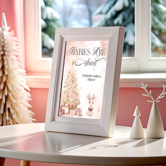 Poster Les bébés cerfs d'hiver sont douces Prenez un soin (Créateur téléchargé)