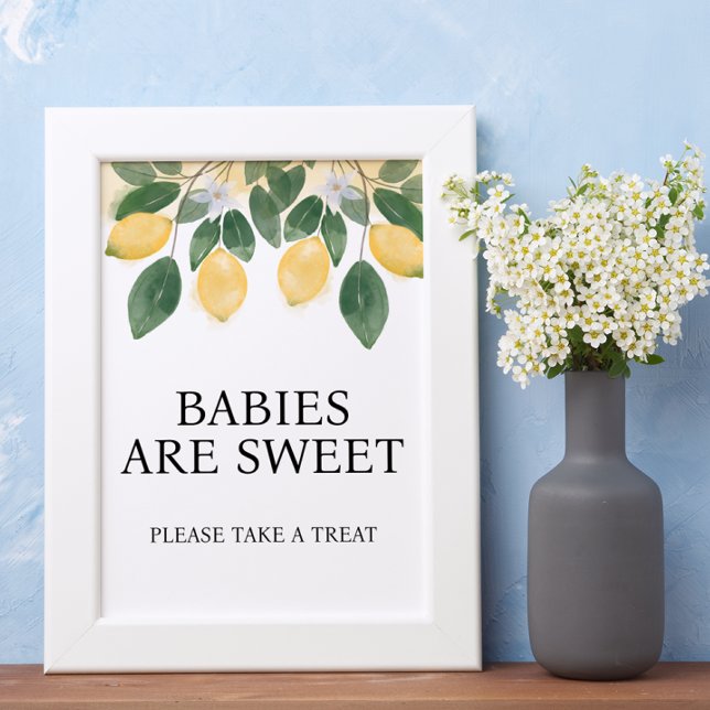 Poster Les bébés citrons sont des Baby showers doux (Créateur téléchargé)
