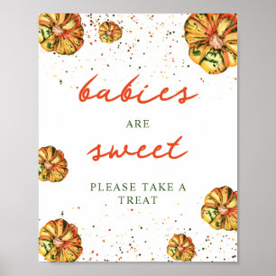 Poster Les bébés Citrouilles boho rustiques sont doux
