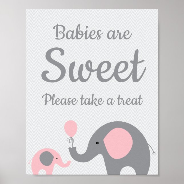 Poster Les bébés éléphants roses sont doux S'il vous plaî (Devant)