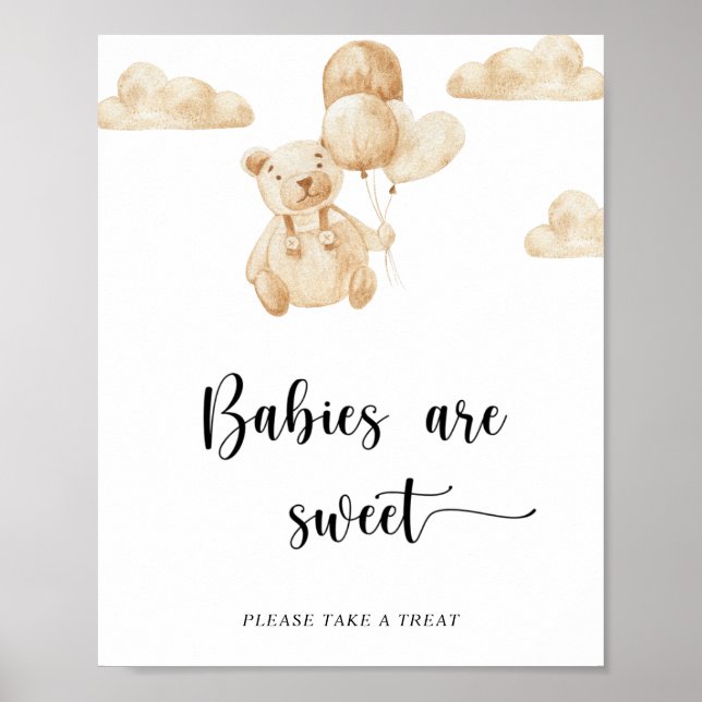 Poster Les bébés ours en peluche sont doux (Devant)