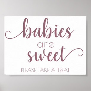 Poster Les bébés simples sont doux Symbole de douche ro