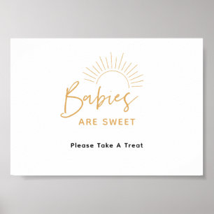 Poster Les Bébés Sont Doux Boho Sunshine Favoriser