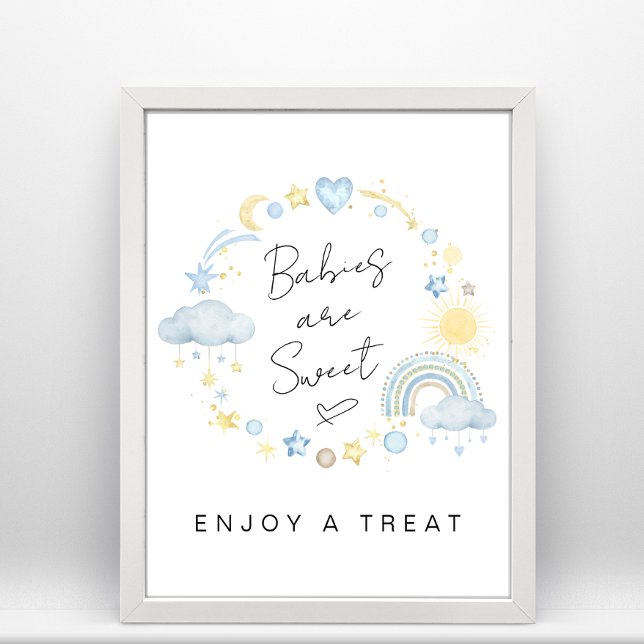 Poster Les Bébés Sont Doux Prendre Un Baby shower Boho Tr (Créateur téléchargé)