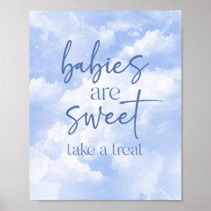 Poster Les bébés sont doux Prendre un signe de Baby showe