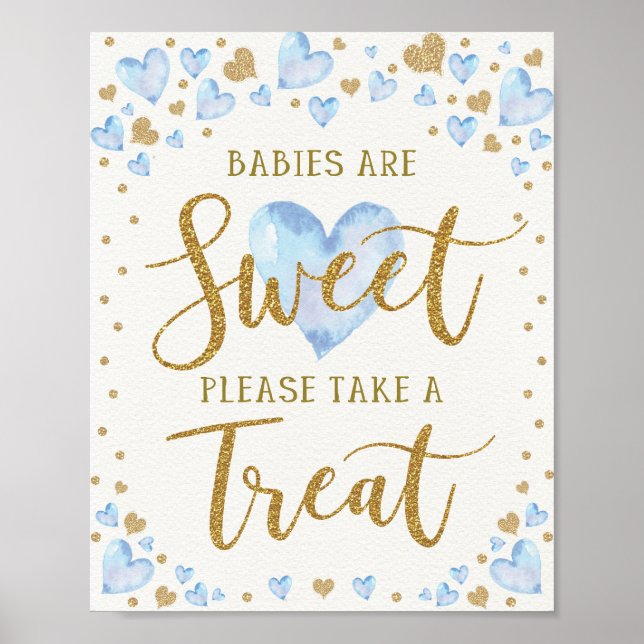 Poster Les bébés sont doux Prenez un traitement Coeurs d' (Devant)
