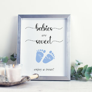 Poster Les Bébés Sont Doux Profitez D'Une Traite Bleu Pie