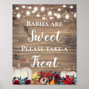 Poster Les Bébés Sont Doux Rustique Citrouille Thanksgivi