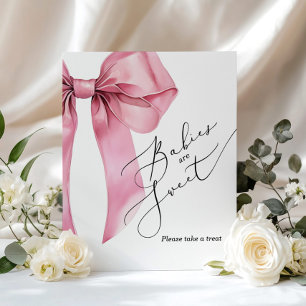 Poster Les bébés sont sucrés prendre un baby shower bow r