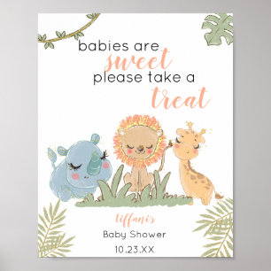 Poster Les bébés sont sucrés S'il vous plaît prendre un t