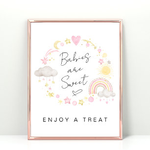 Poster Les Bébés Sont Sweet Boho Baby Girl Douche Treat