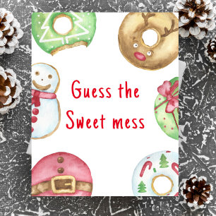 Poster Les beignets d'hiver baby shower Guess the sweet m