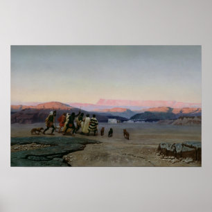 Poster Les bergers, dirigés par l'étoile, Arrivant