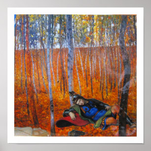 Poster Les Bois Enchantés - Un conte de fée - art du coll