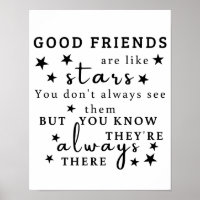 Les bons amis sont comme des étoiles : Art de cita