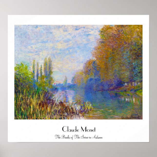 Poster Les bords de Seine à Claude Monet d'automne (Devant)