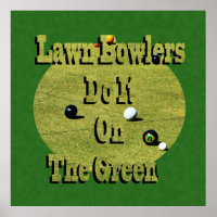 Les Bowlers De Pelouse Le Font Sur Le Green, Poste