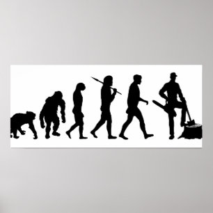 Poster Les bûcherons de bûyan de sciage de bois de bûyan