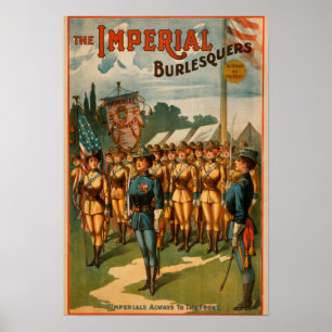 Poster Les Burlesquers Impériaux Jouent Des Soldats Fémin
