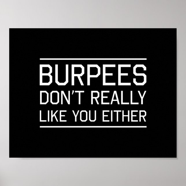 Poster Les Burpees ne vous aiment pas vraiment non plus (Devant)