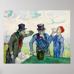 Poster Les buveurs de Vincent Van Gogh