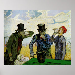 Poster Les buveurs par Vincent van Gogh