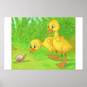 Poster Les canards et l'escargot