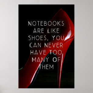Poster Les Carnets de talons rouges sont comme des chauss