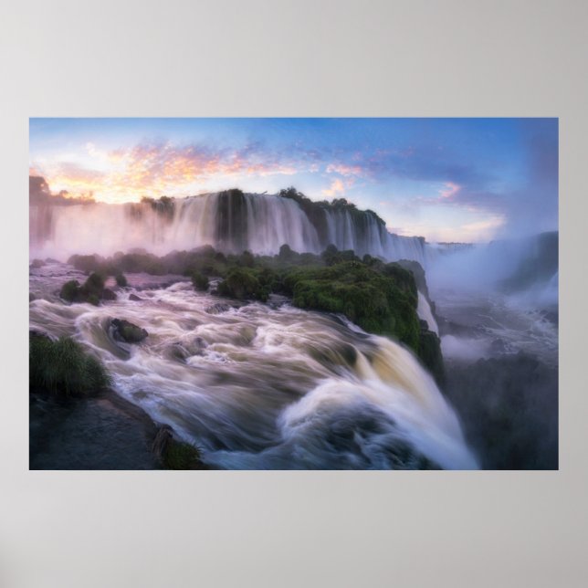 Poster Les cascades | Cascade d'Iguazu, Brésil (Devant)
