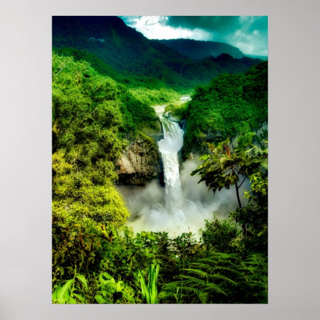 Poster Les cascades | San Rafael Falls, Equateur (Devant)