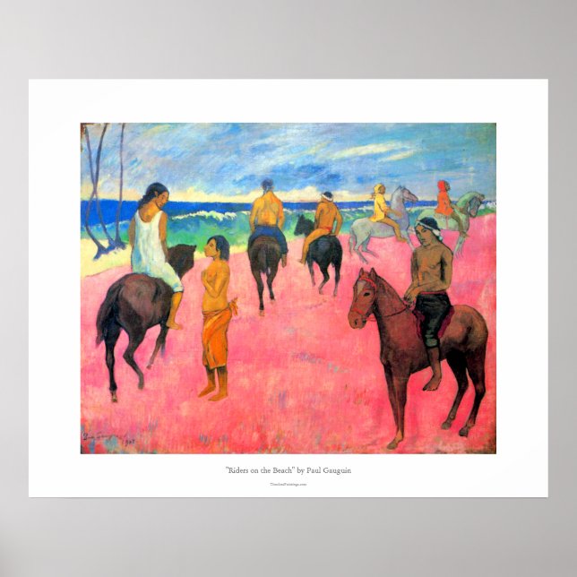Poster Les cavaliers de Paul Gauguin sur les cavaliers de (Devant)
